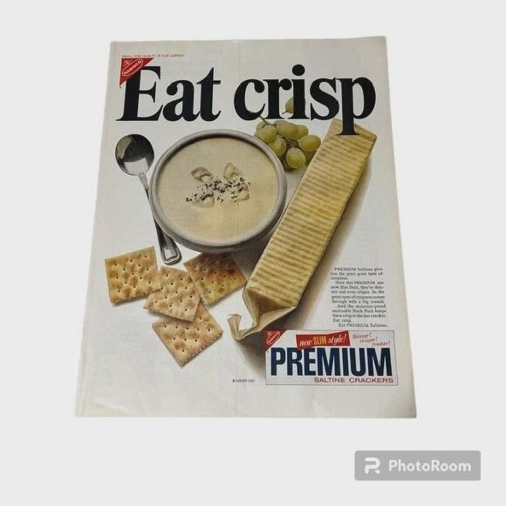 1967 Nabisco Premium Saltine Cracker Original Vintage‎ Print Advertisement